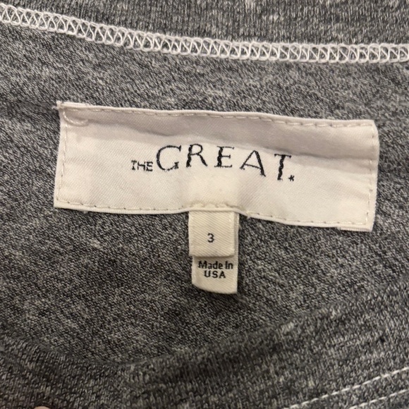 THE GREAT. Gray Long Sleeve Tee - Picture 4 of 4